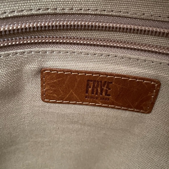 Frye Cognac Melissa zip leather satchel - Picture 8 of 11